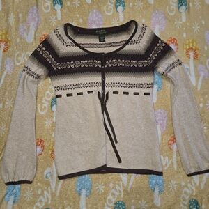 Eddie Bauer Women's Cardigan Merino Wool Blend Sweater Petite Small